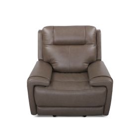 Trevor Triple Power Recliner,Genuine Leather,Glider Rock Recliner Chair,Lumbar Support,Adjustable Headrest,USB & Type C Charge Port