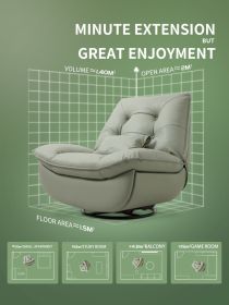 smart multifunction recliner chair electric green no feather