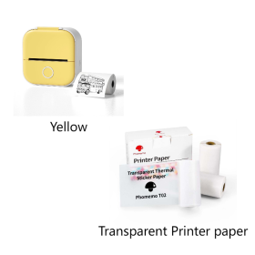 Portable Mini Thermal Label Printer Home Photo Printer Student Wrong Question Printer Bluetooth Mini Label Printer Price Tag (Option: Yellow set A-USB)