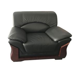 High Quality Executive Sofa for Office Modern Used Leather Reception Office Sofa Set (Color: Black, size: Single seater)