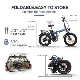 Fashion Simple Electric Bicycle (Color: Blue, Style: 15AH)